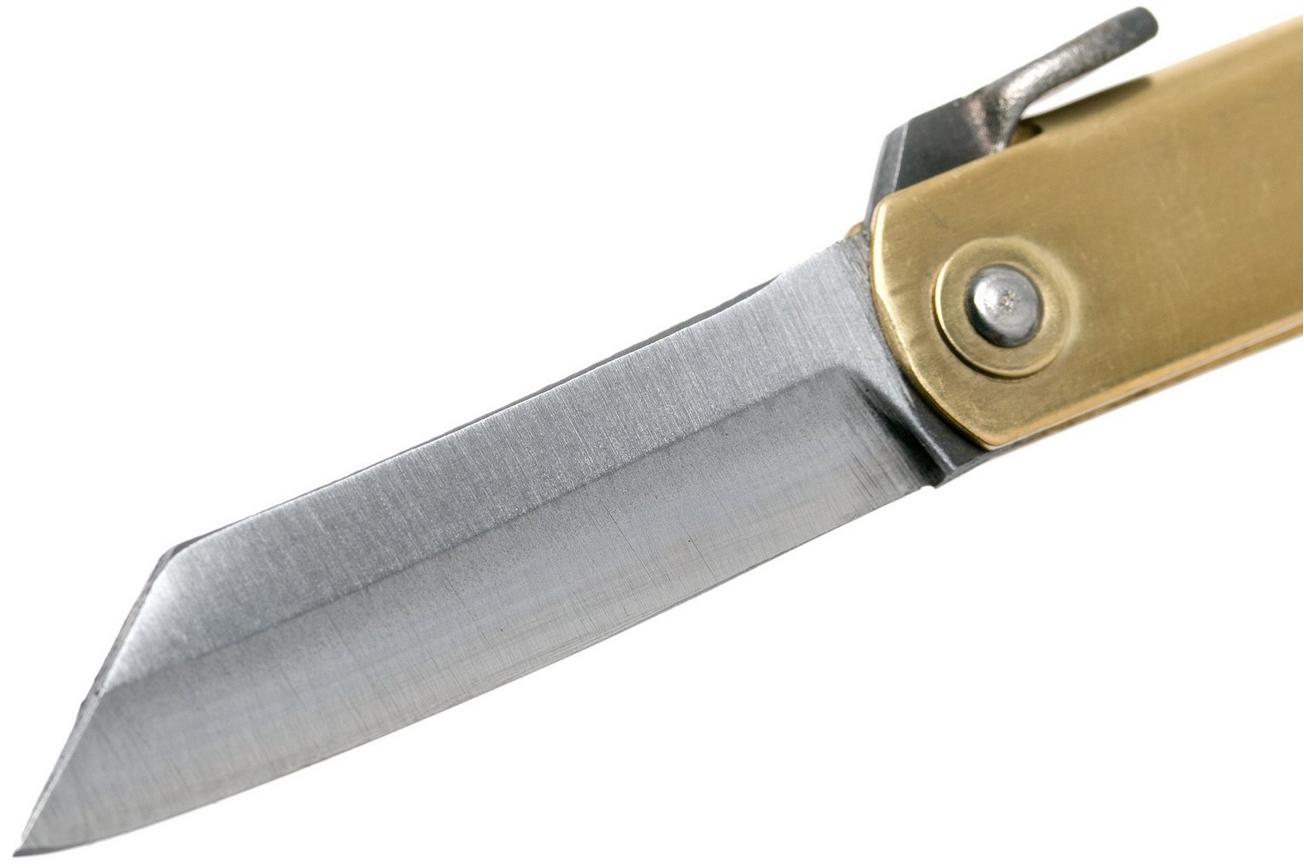 Higonokami zakmes 5 cm HIGO75RS, SK-koolstofstaal, messing