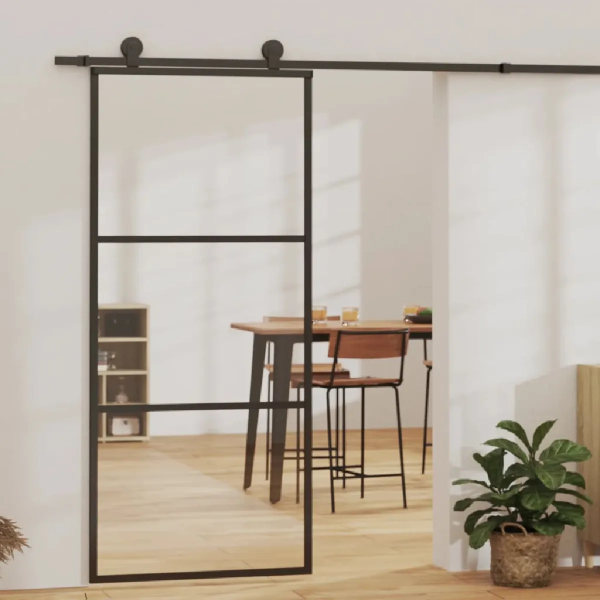 vidaXL Porte coulissante en Verre 90x205 cm
