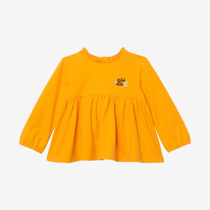 Tee-shirt bio fille jaune bébé fille Catimini Aucune nuance
