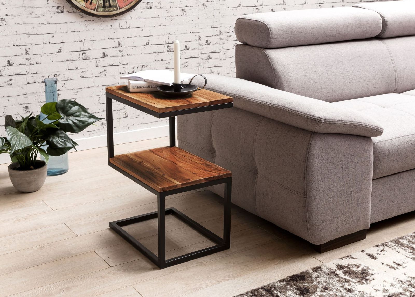 Beistelltisch - Sheesham massiv - 45 cm