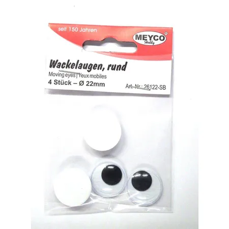 Meyco Wackelaugen 22mm, 4 Stück