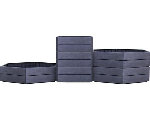 Klassieke verhoogde tuinbak GARANTIA ERGO Vario 3 incl. Flora waterbesparend systeem 110 x 175 x 75 cm hout