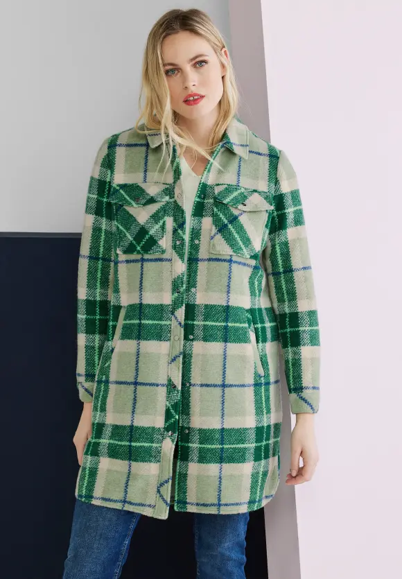 Karo Overshirtjacke - desert mint