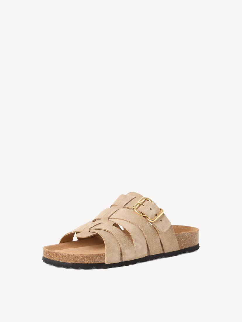 Leren Slipper - beige