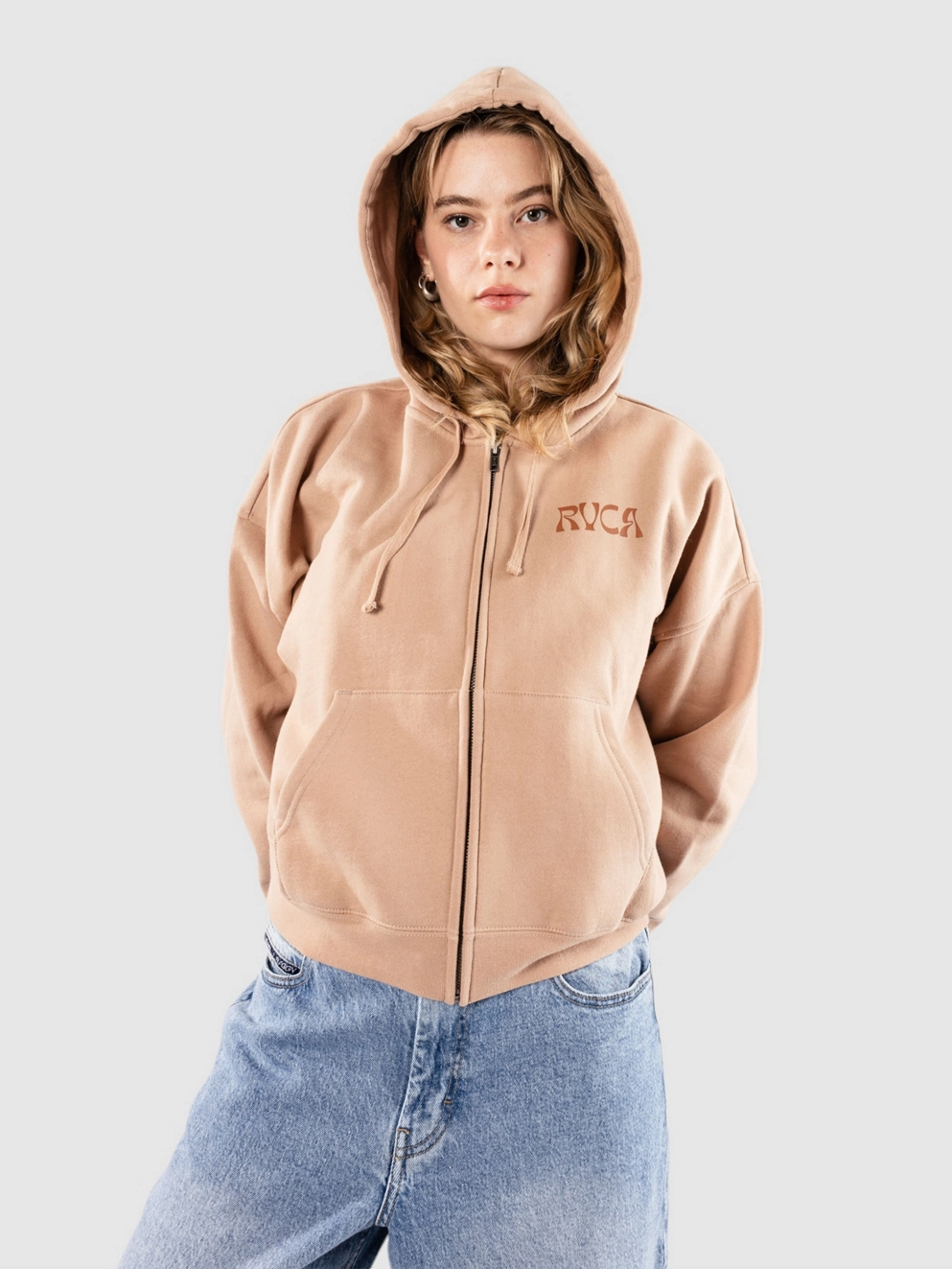 RVCA Court Zip Hoodie warm taupe