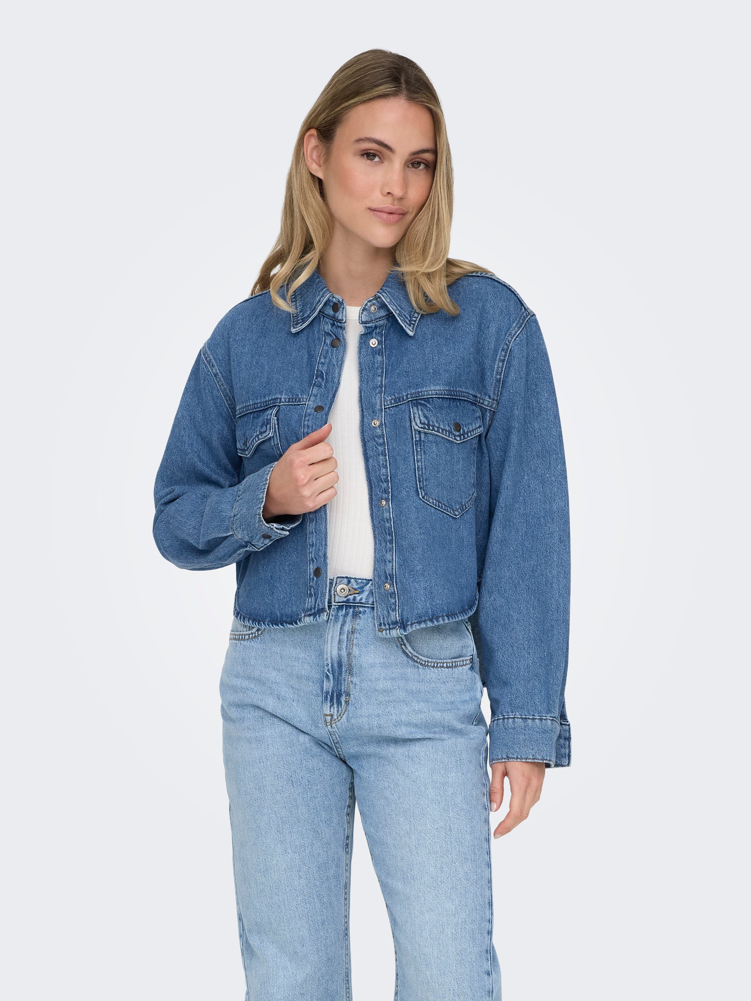 ONLAMINA Jeanshemd Medium Blue Denim