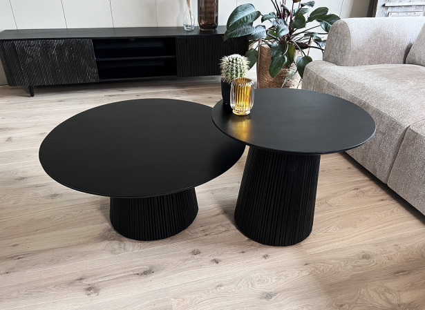 Salontafel Rome Zwart set van 2