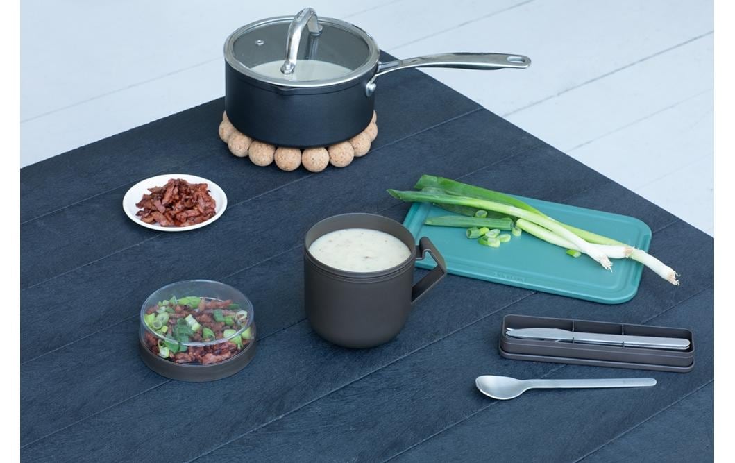 Suppenbehälter Make & Take 600 ml, DunkelgrauSuppentasse mit Henkel