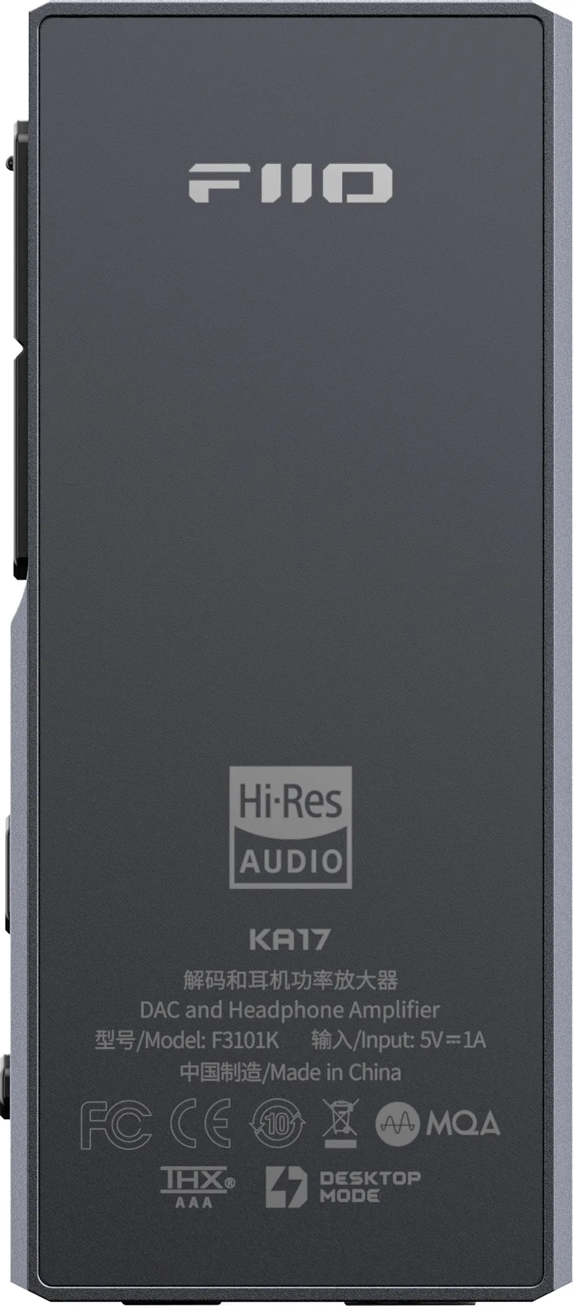 Fiio KA17 Noir DAC Audio portables