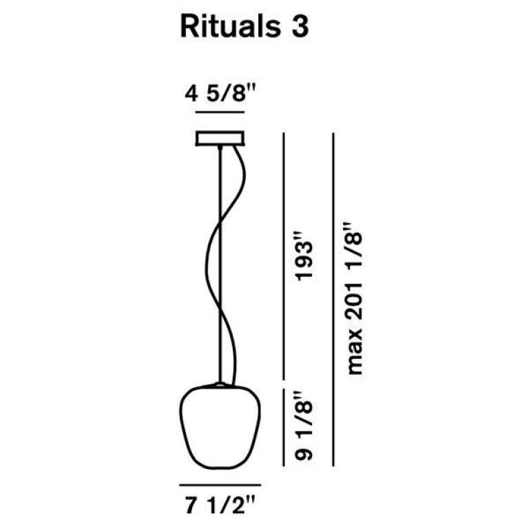 Foscarini Rituals 3 hanglamp retrofit Ø19