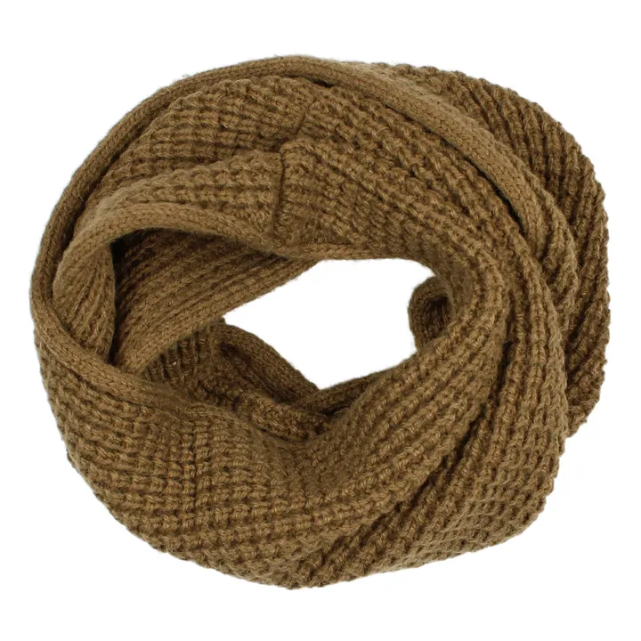 Búho Snood Alpaga et Laine | Vert kaki