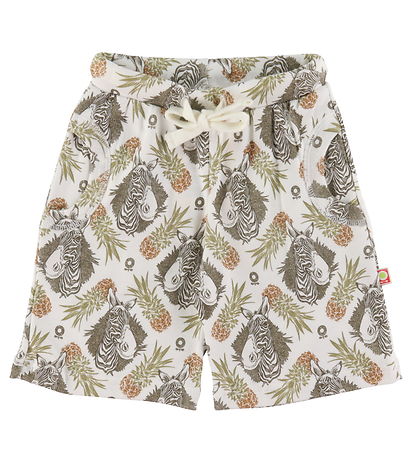 Katvig Shorts - Weiß m. Tropisches Muster