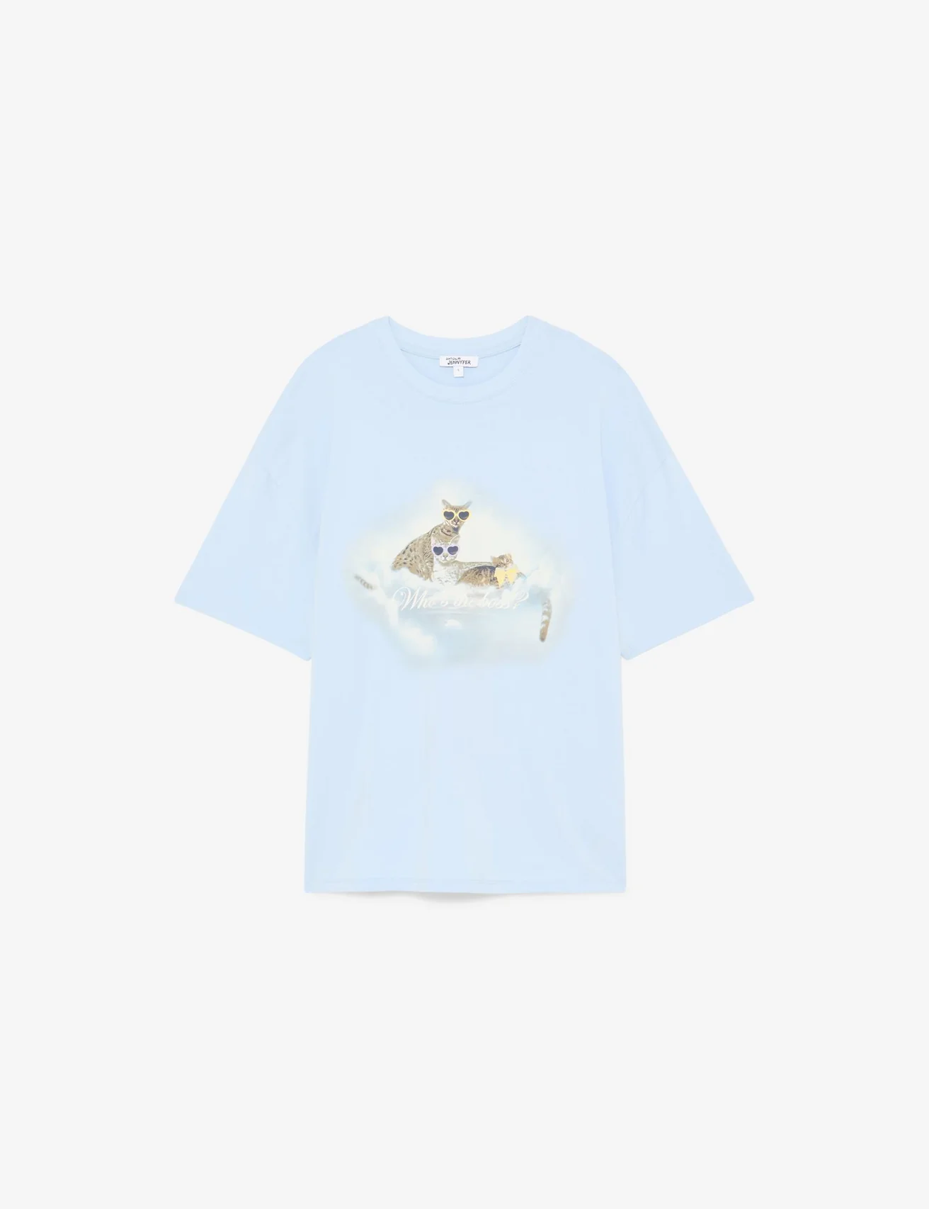 T-shirt bleu ciel à motif