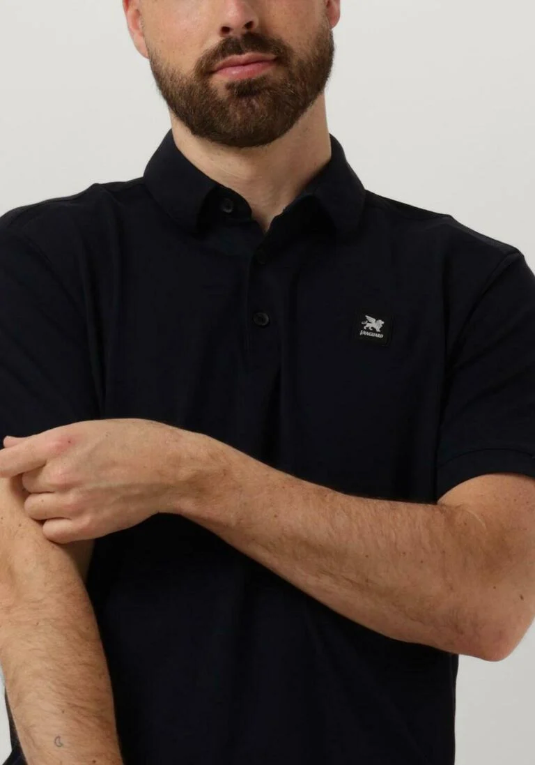 VANGUARD blauwe vanguard polo short sleeve polo raschel interlock