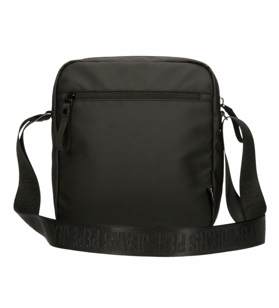 Bolsa de ombro grande Pepe Jeans, estojo para tablet preto Hoxton da Pepe Jeans