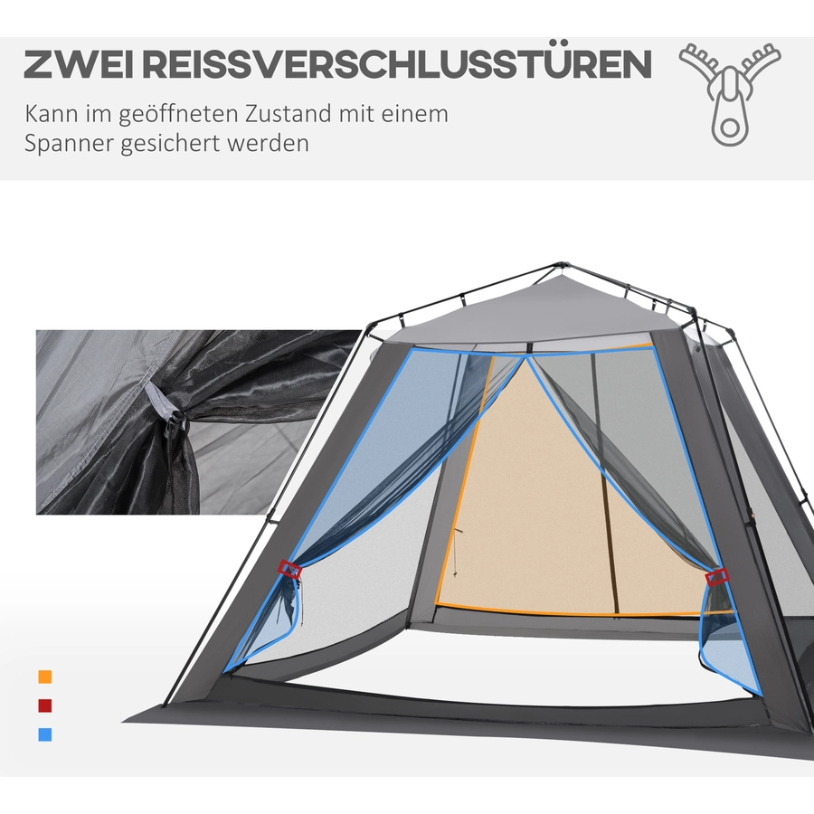 Outsunny Netzzelt inklusive Tragetasche bunt