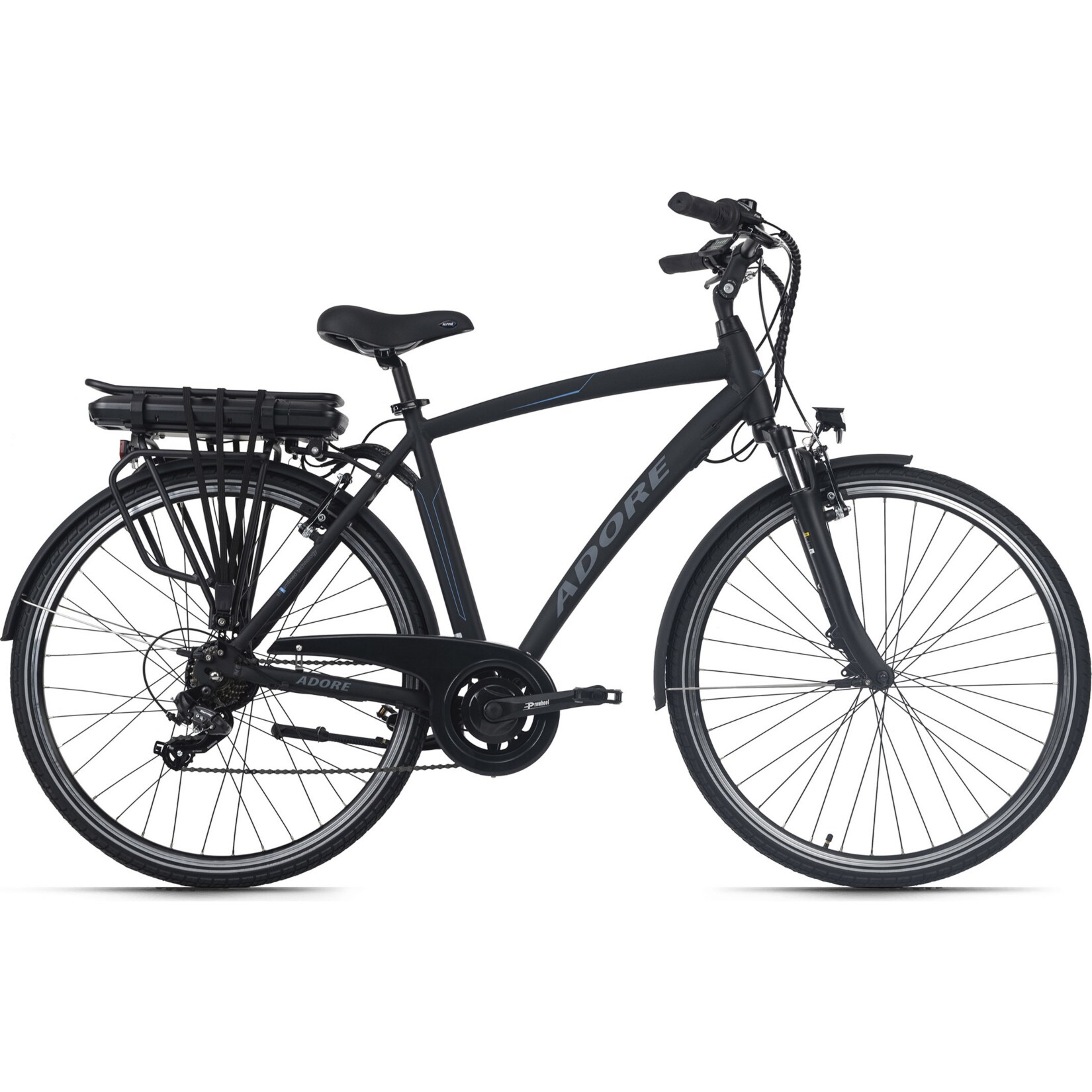 Adore Pedelec E-Bike Cityfahrrad 28'' Adore Versailles schwarz-blau