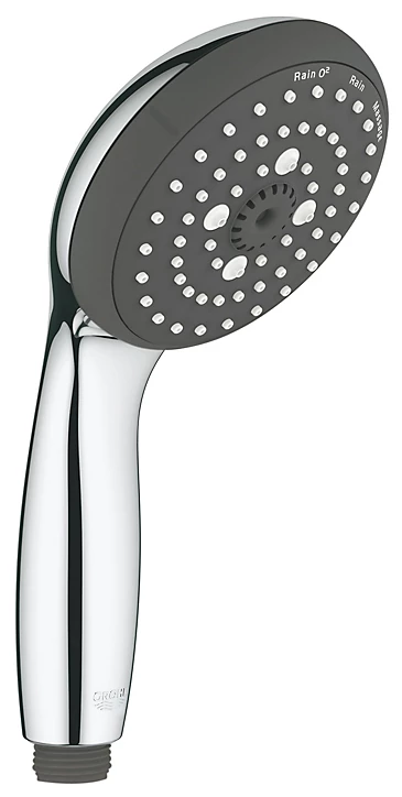 Douchette et flexible chrome rond Grohe Vitalio Start 100 3 jets