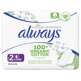 Always Biologisch cotton long plus maandverband