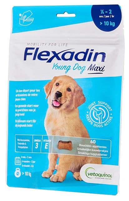 Flexadin Young Dog | Maxi - 60 Kauwbrokjes | 12728.1