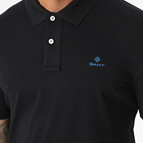 Polo Manches Courtes Contrast Collar Pique 2052003 Bleu Marine