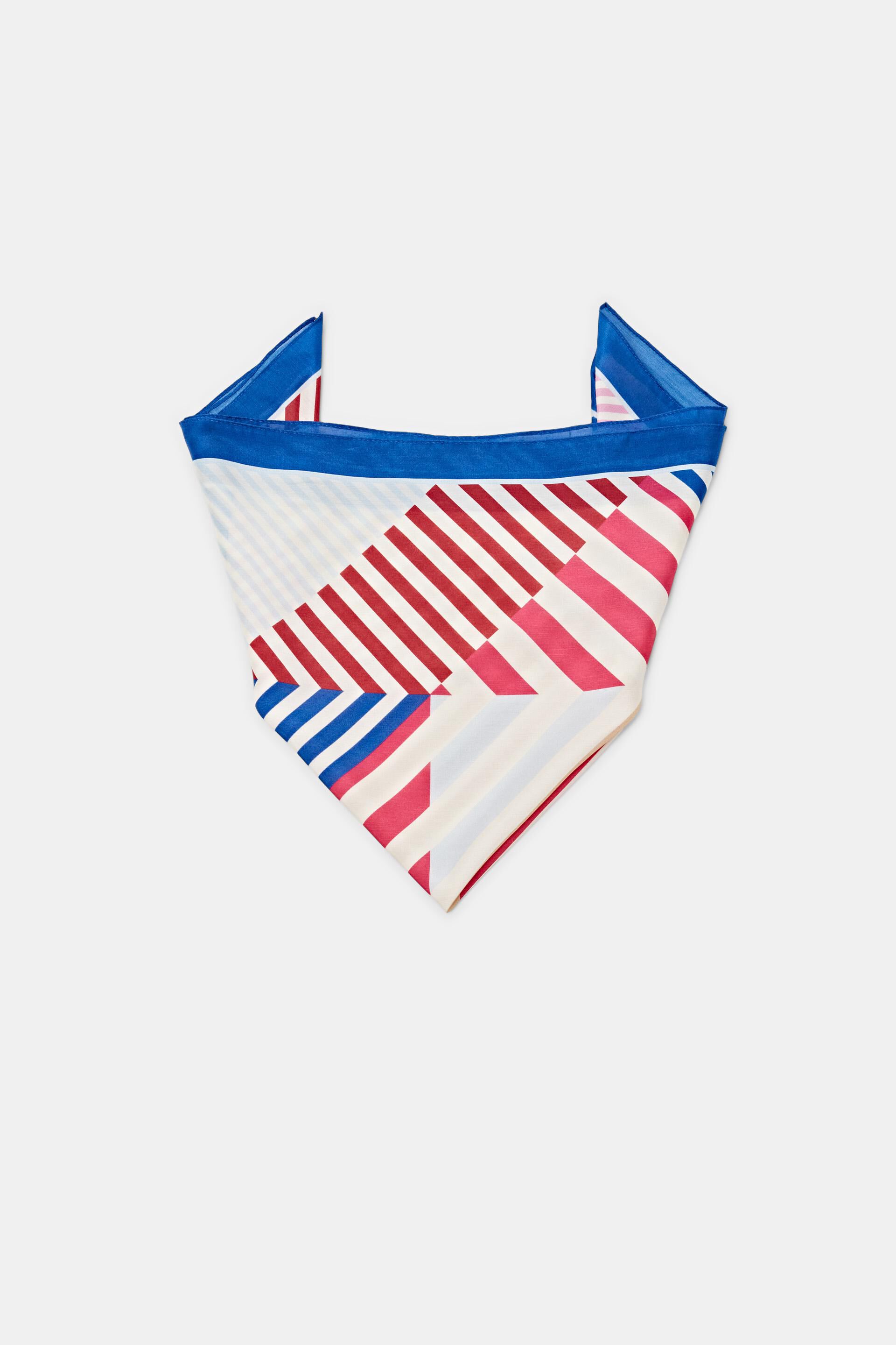 Foulard carré à teneur en soie animé d’un mélange de motifs