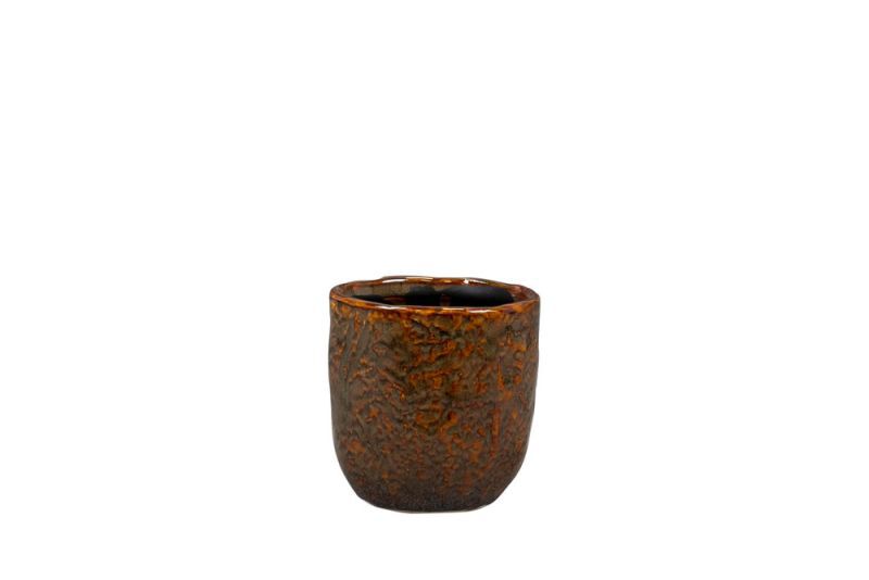 TS COLLECTION Brian - Bloempot - Bruin - 7 cm