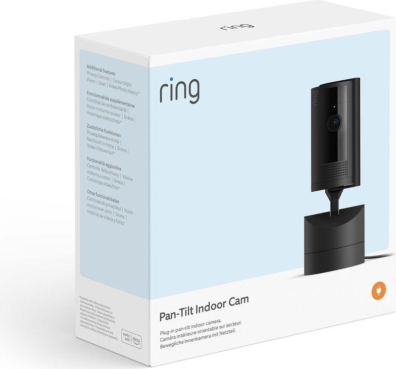 Ring Pan-Tilt Indoor Camera - Zwart - Draai- en kantelbaar