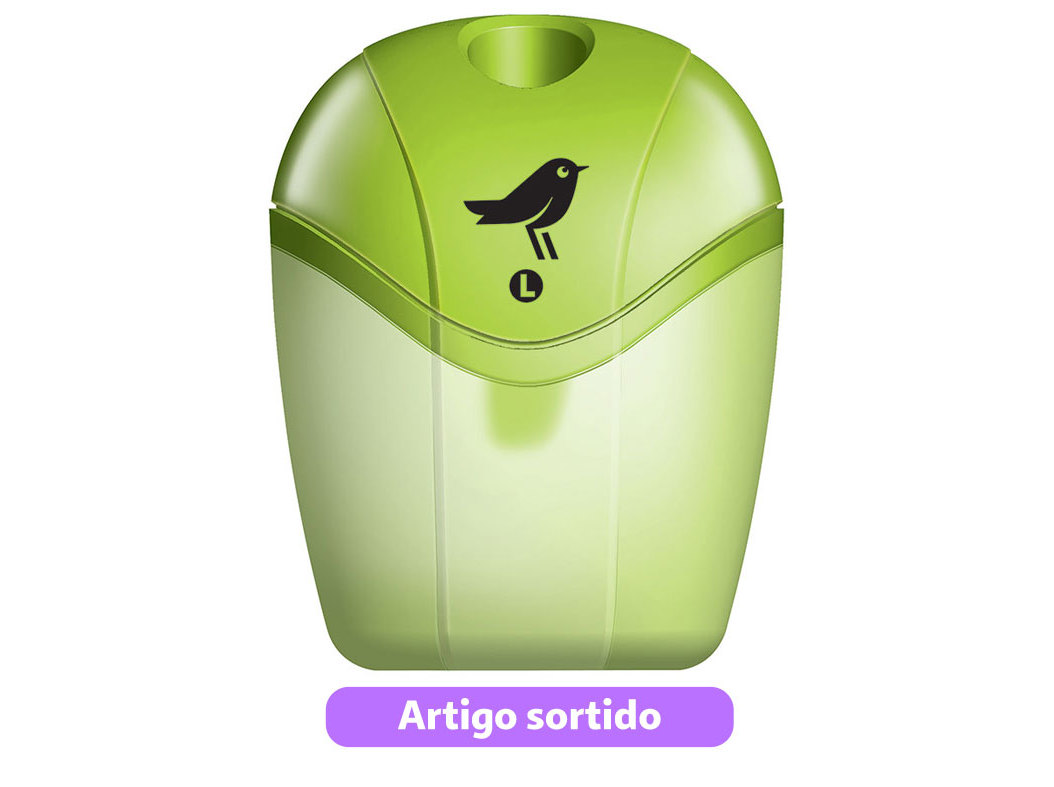 APARA-LÁPIS AUCHAN COM 1 ENTRADA CORES SORTIDAS