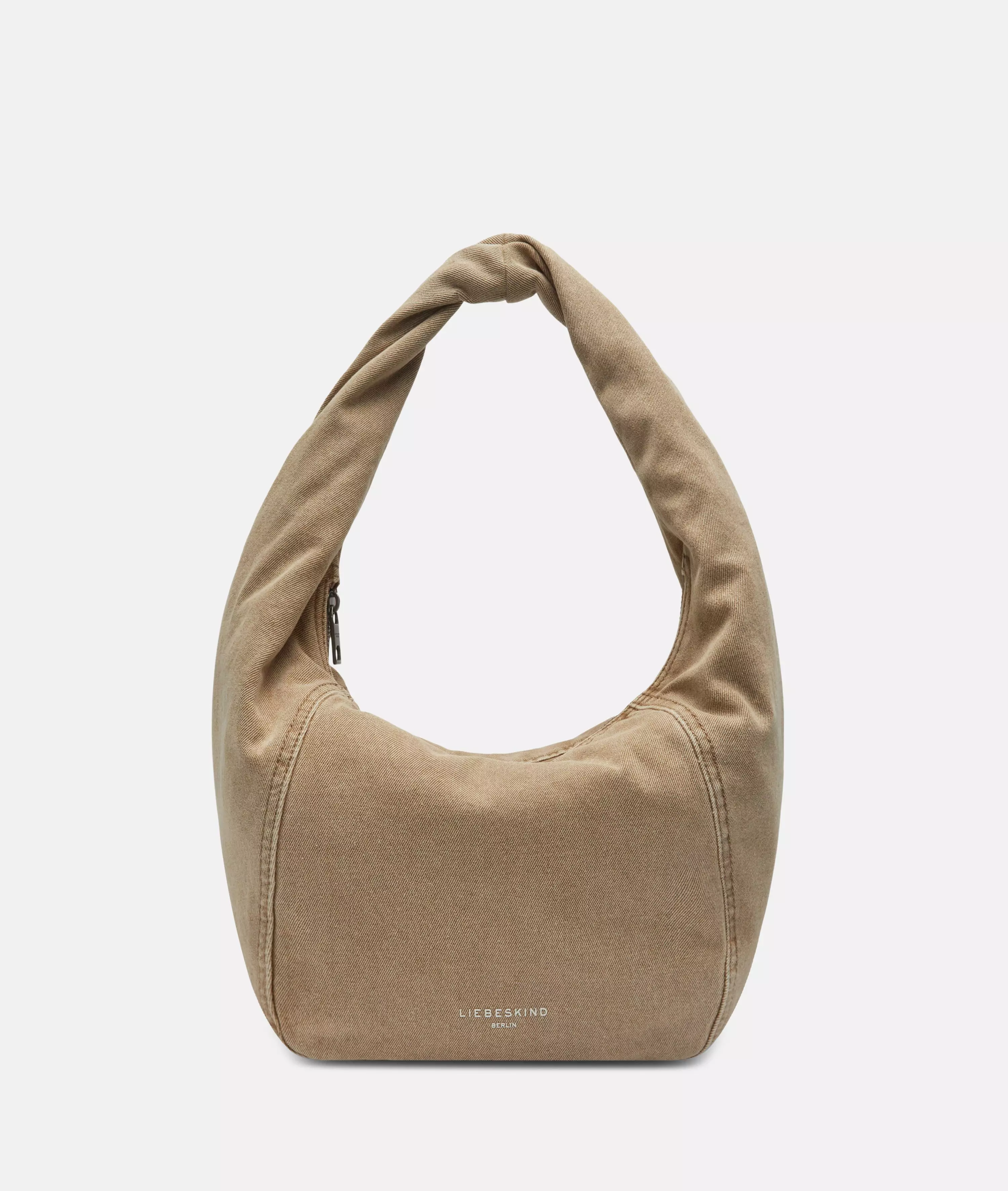 Denim Farrah II Hobo M Roomy denim moon bag