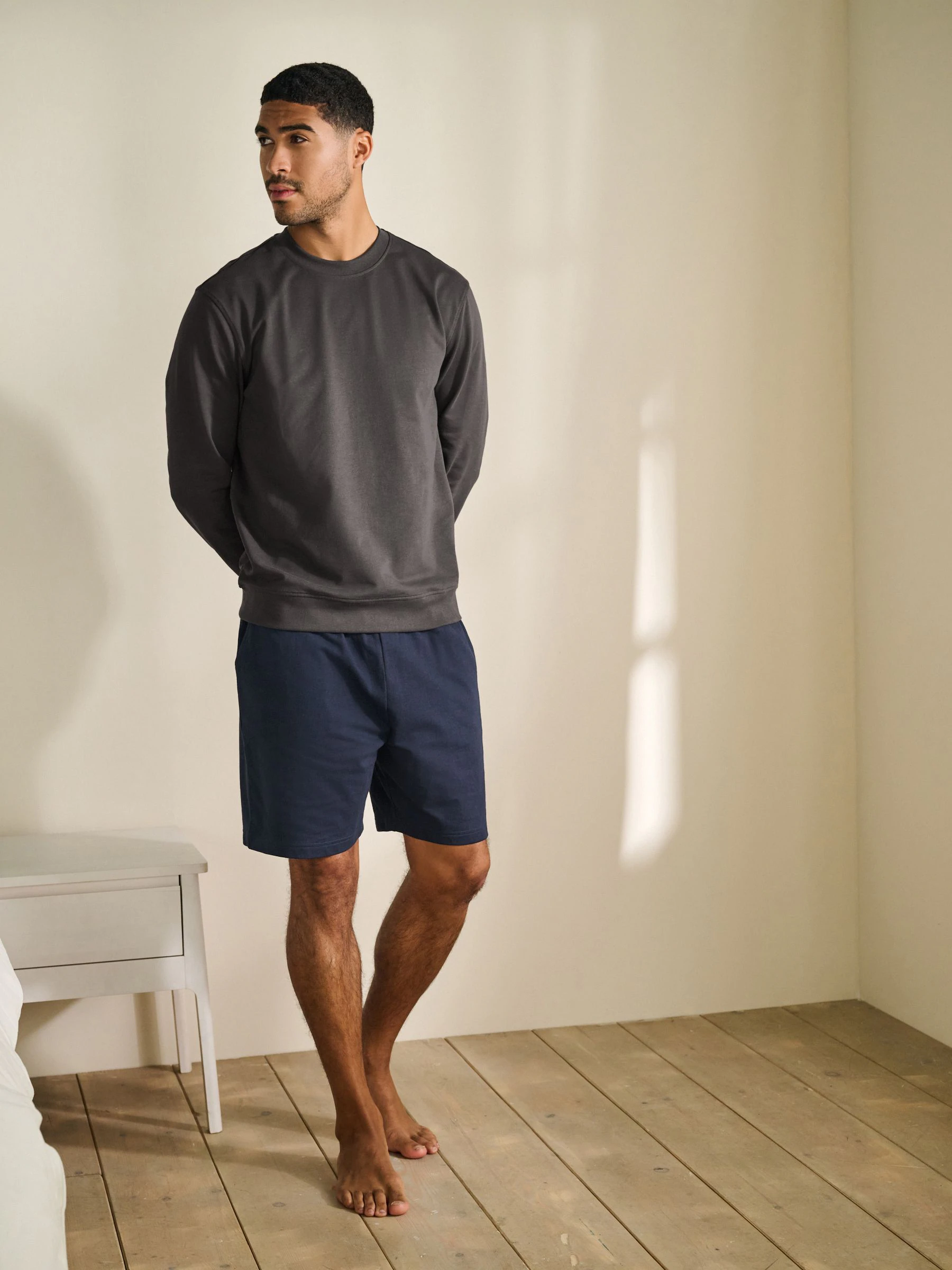 Marineblauw/antraciet - Lightweight Crew Neck Sweatshirts 2 Pack