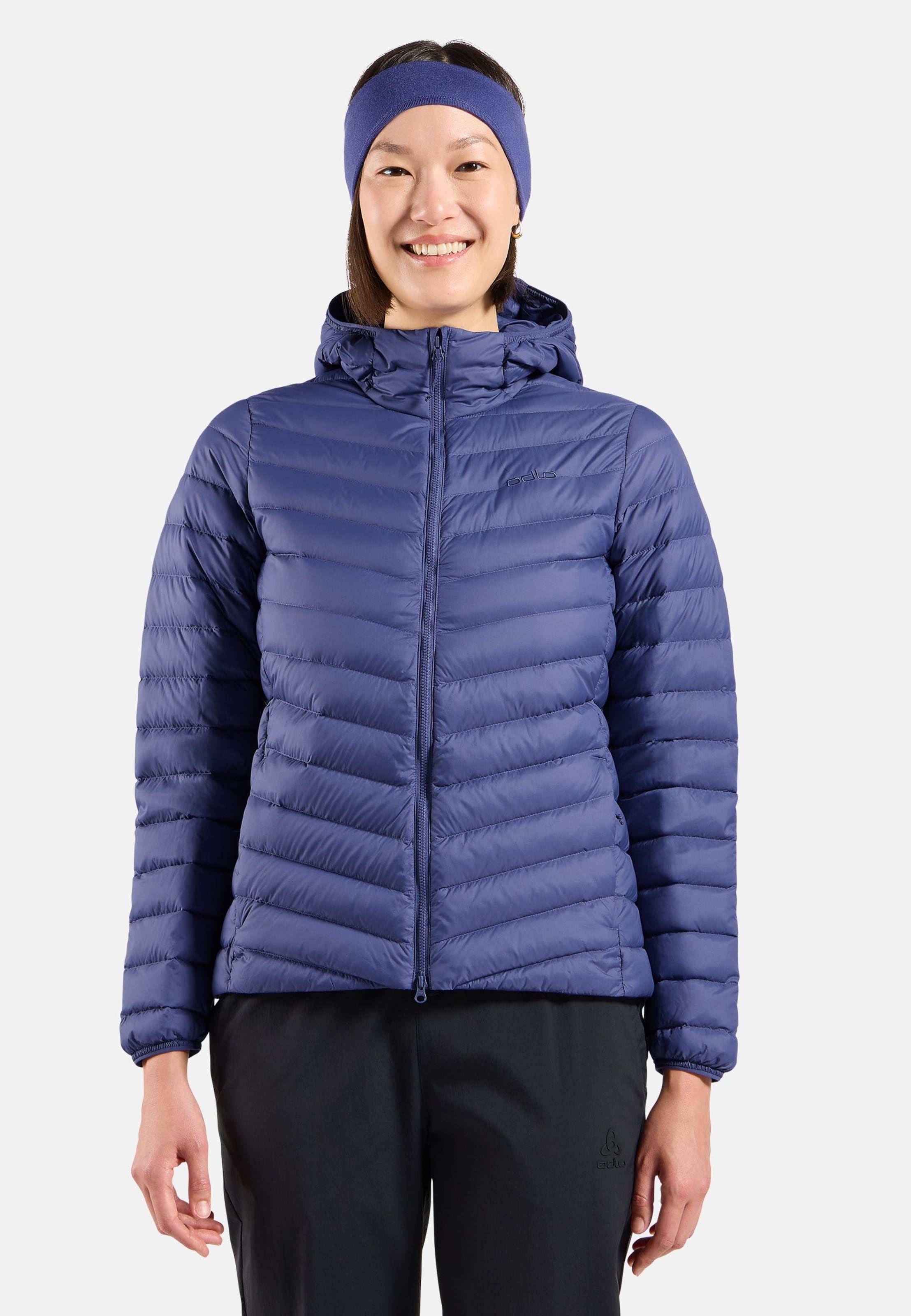 Kompakte X-Alp Daunenjacke mit Kapuze 2.0 in Skipper Blue