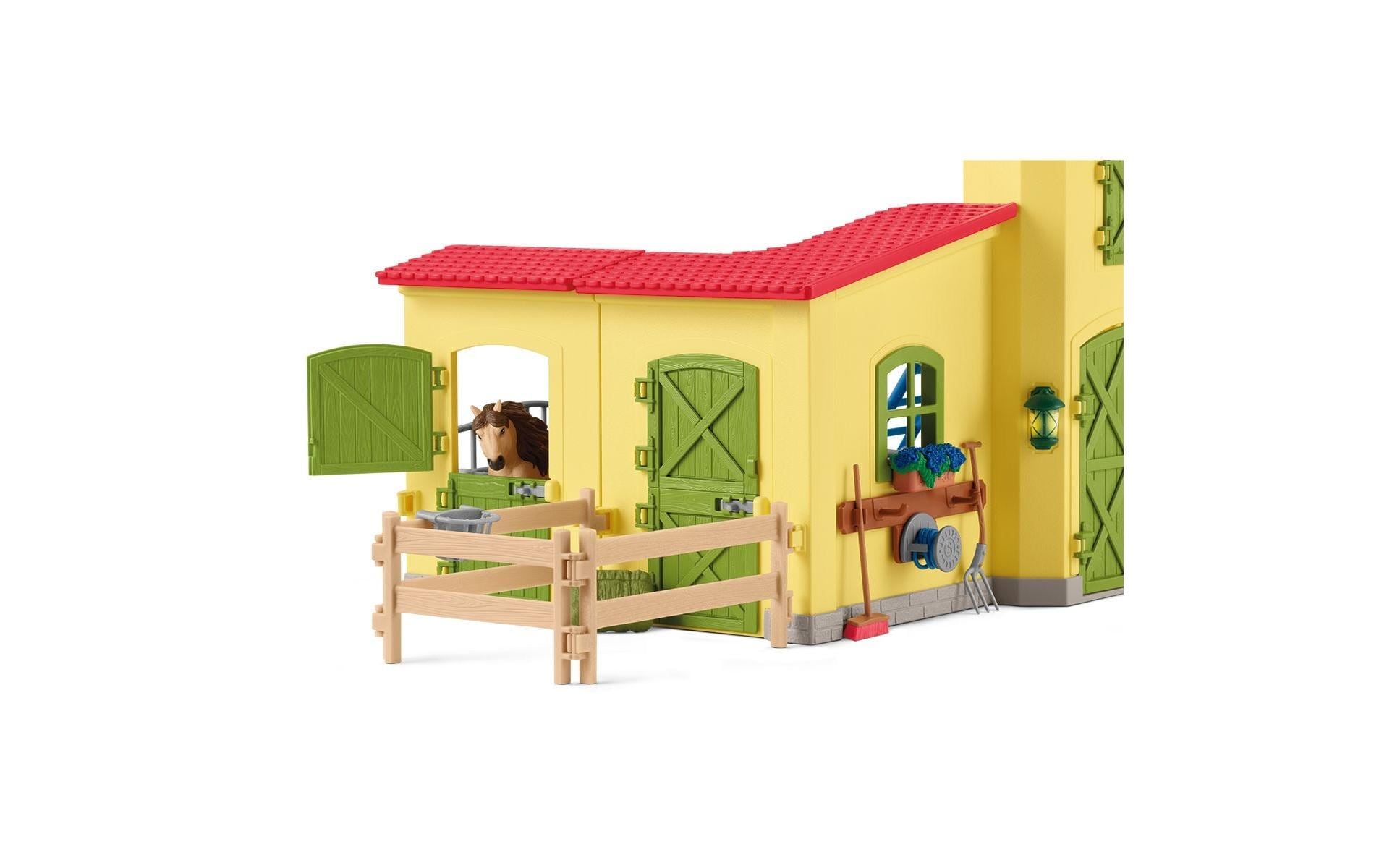 Spielfigurenset Farm World Ponybox mit Islandpferd HengstPonystall-Spielset