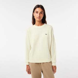 Pull femme Lacoste col rond en laine Pullovers - Blanc - Lacoste - Femme