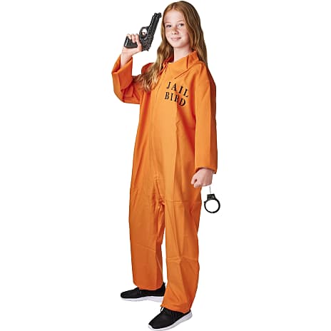 Halloween orange fange kostume str. 180