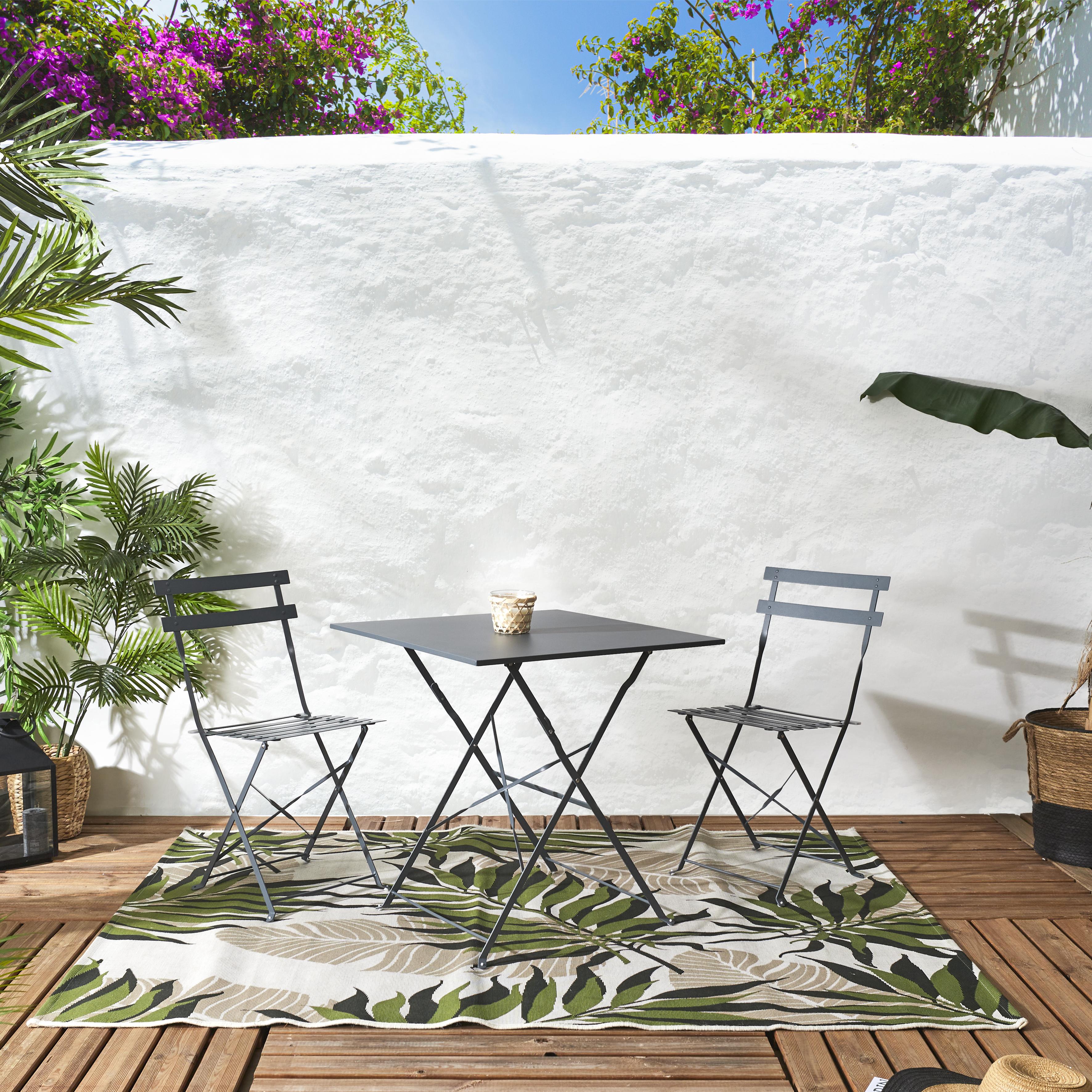 TABLE CARREE PLIANTE CAMARGUE GRIS