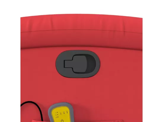 Fauteuil massant inclinable rouge similicuir