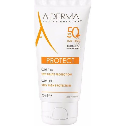 A-Derma - Protect Crema Solar Spf50+ Sin Perfume