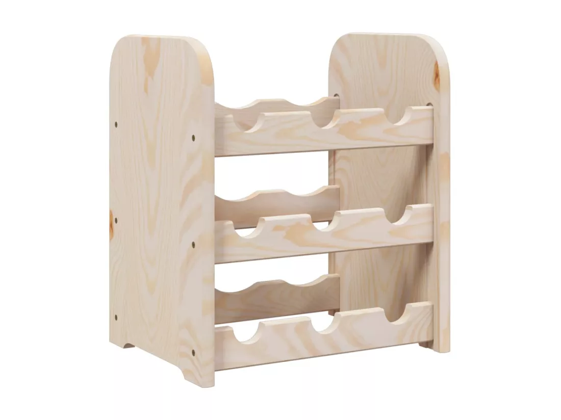 Casier à vin 33x25x37 cm bois de pin massif