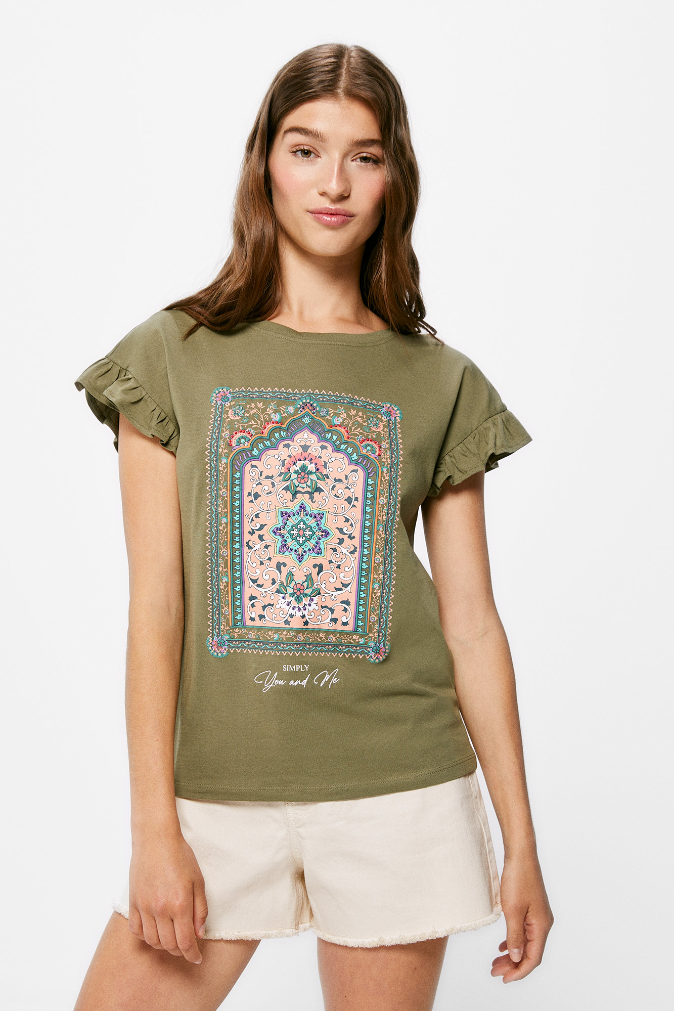 Camiseta com estampa de porta
