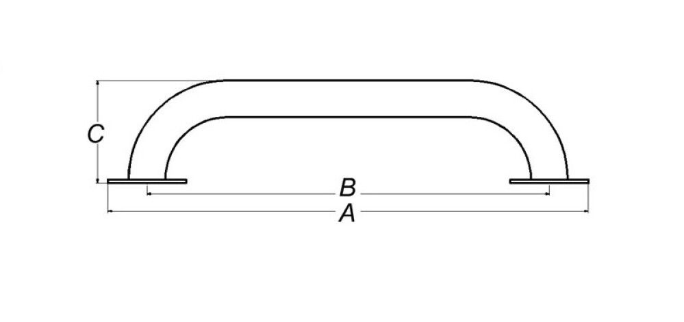 RØRHANK PN BESLAG TUBUS HVIT 230 MM