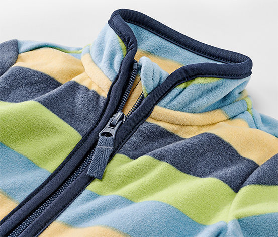 Kinder-Fleecejacke, Streifen