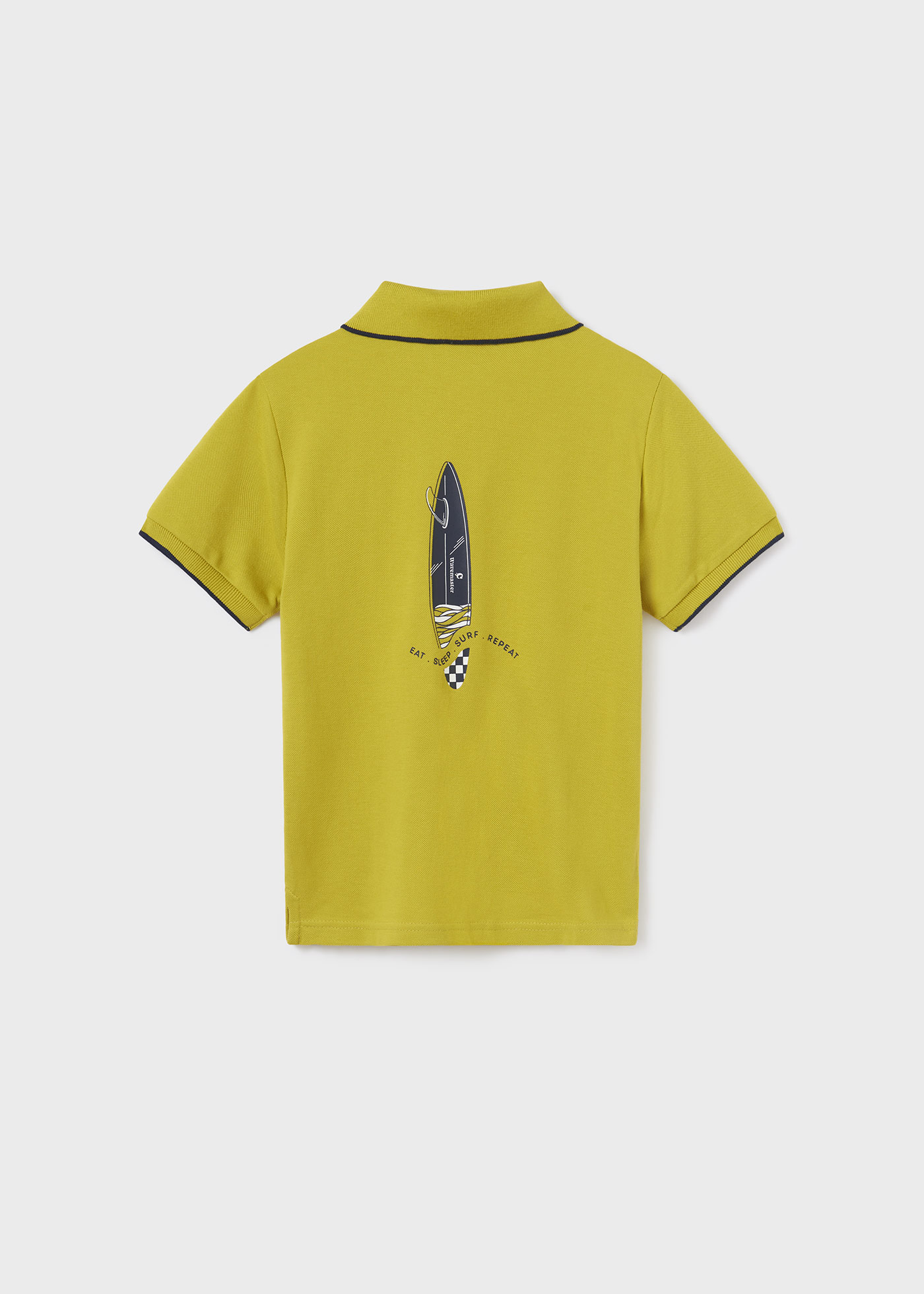 Camisa polo com estampa em algodão sustentável para meninos