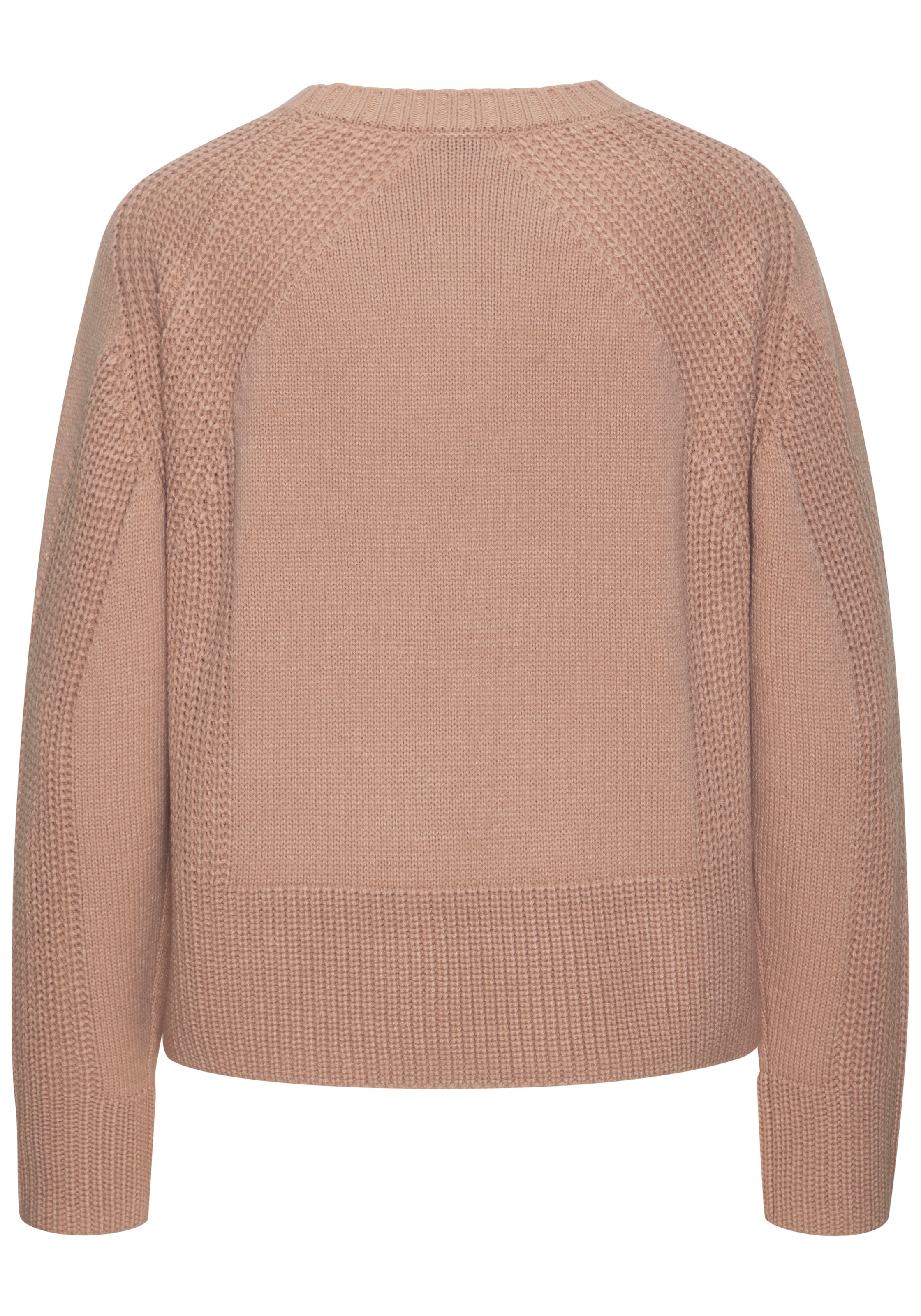 LASCANA Strickpullover , mit Grobstrick-Details, Damen Pullover mit Rundhals