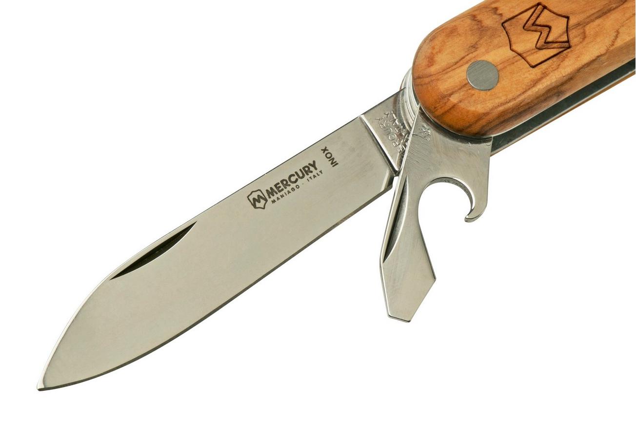 Mercury Multi-Tool Knife 913-7LC Olive Wood, 7 functies, zakmes