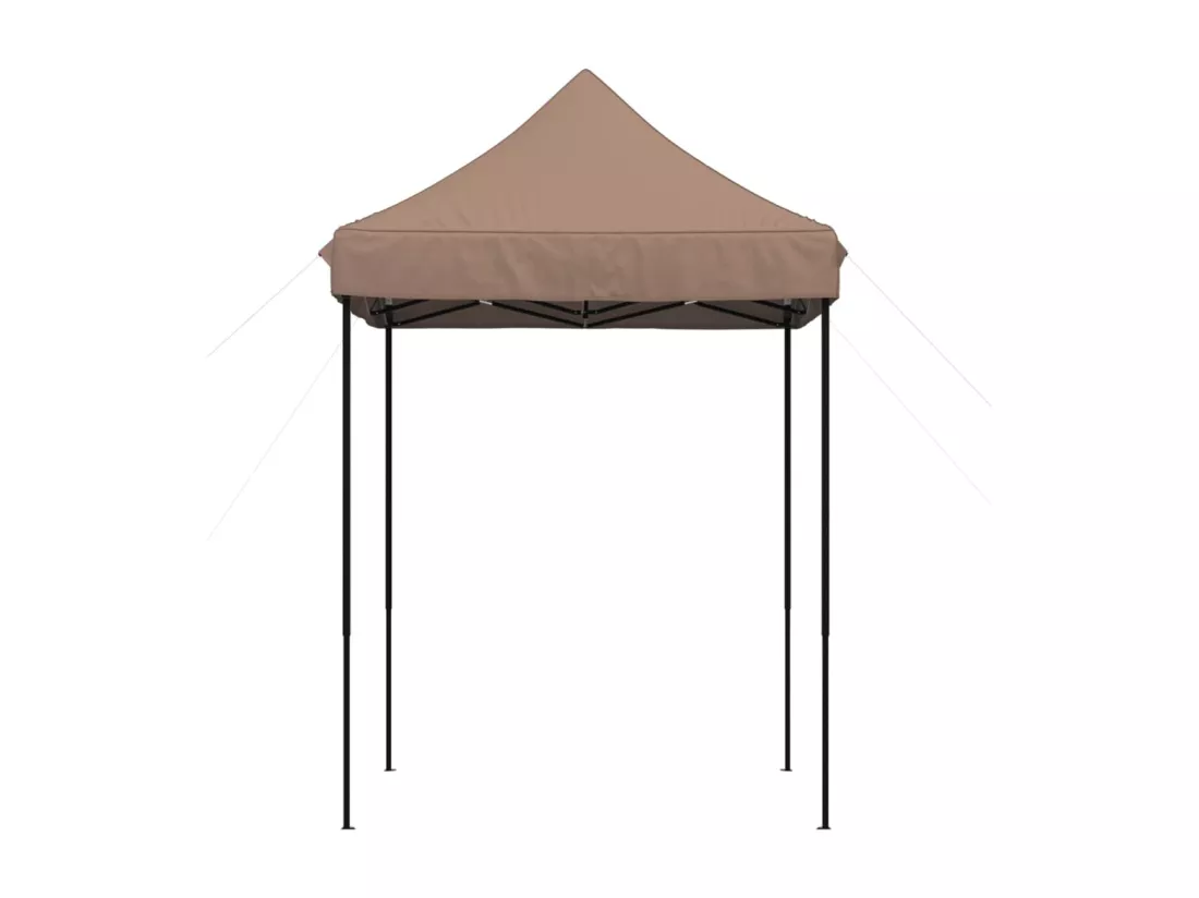Tente de réception pliable escamotable marron 200x200x306 cm