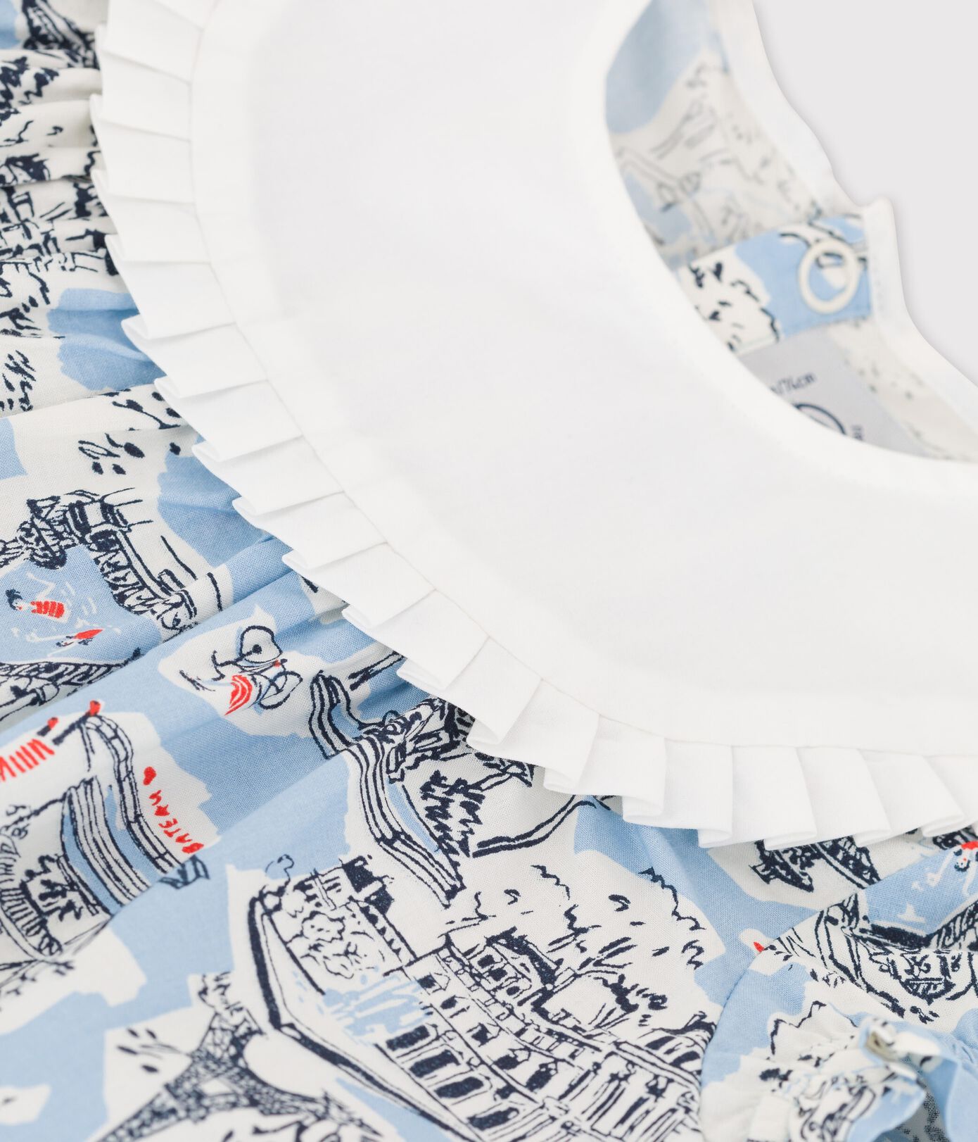 Robe imprimée Paris en popeline bébé