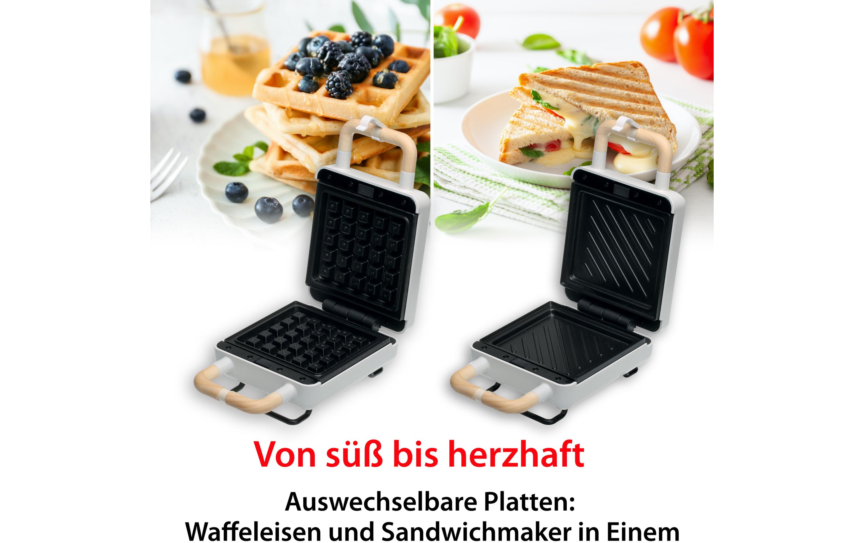 Waffeleisen WeissWaffeleisen mit Sandwichmaker