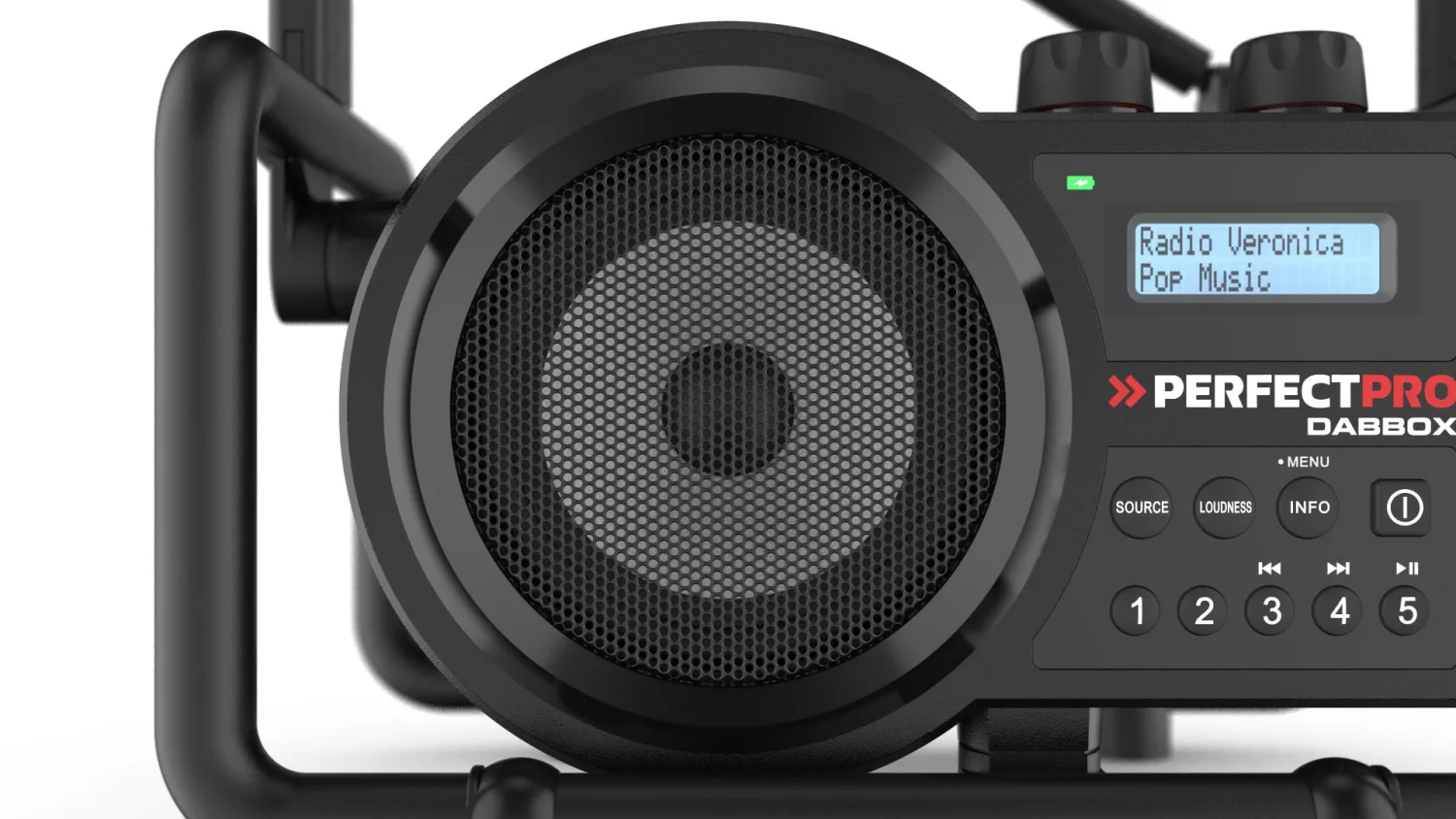 PerfectPro DBX3 DABBOX Bouwradio FM RDS - DAB  - bluetooth - AUX-in - werkt op netstroom en batterijen