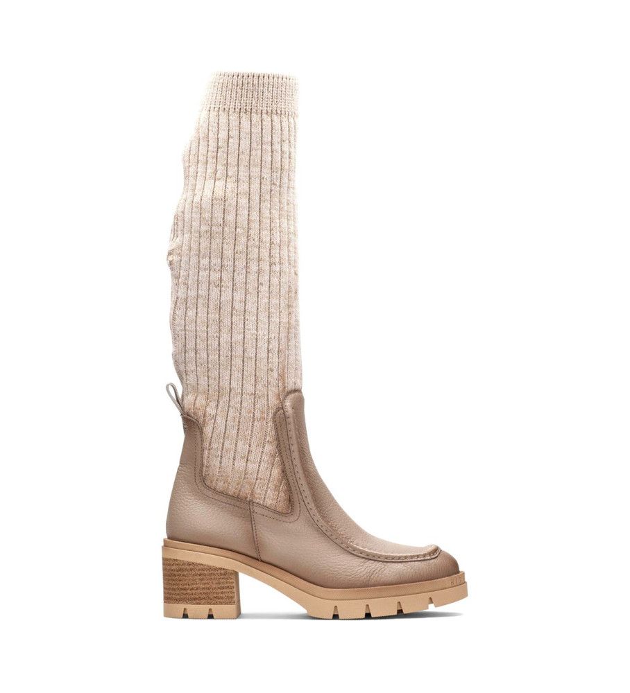 Botas Hispanitas Ingrid em couro marrom - Salto de 6 cm